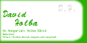 david holba business card